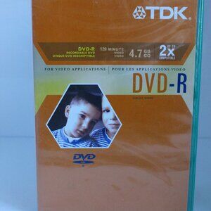 TDK DVD-R 120 Minute / 4.7 GB 5 Pack NEW In Package 2003